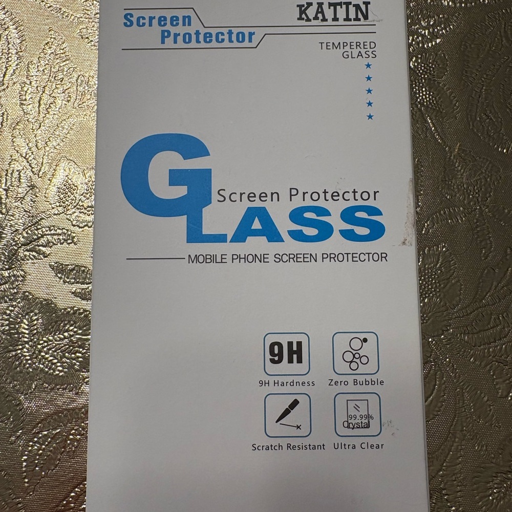 Katin Blue and White Tempered Glass Screen Protector